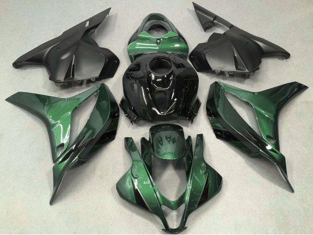 Lojas Carenagem Moto Honda CBR600RR 2009-2012 - Verde Preto Brilhante OEM Estilo