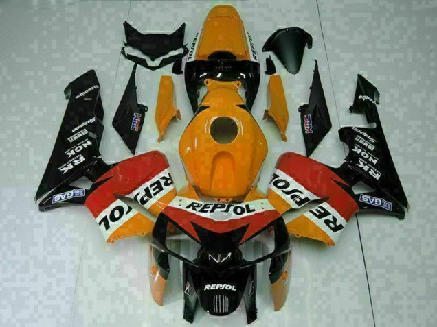 Lojas Carenagens Moto Honda CBR600RR 2005-2006 - Laranja Branco Vermelho Preto Repsol