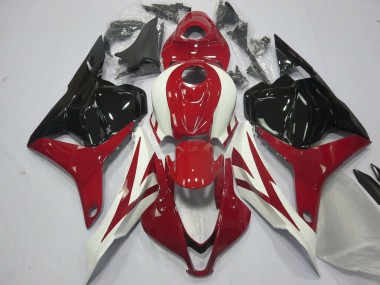 Lojas Carenagens Moto Honda CBR600RR 2009-2012 - Branco Vermelho Preto Brilhante OEM Estilo