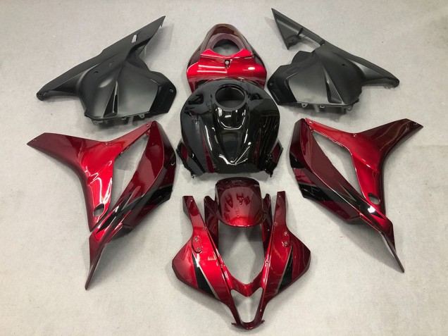 Lojas Carenagem Moto Honda CBR600RR 2009-2012 - Vermelho Preto Brilhante OEM Estilo