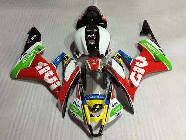 Lojas Carenagens Moto Honda CBR600RR 2007-2008 - Branco Vermelho Verde Amarelo Preto Brilhante Givi 6