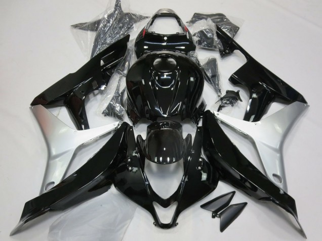 Lojas Carenagens Moto Honda CBR600RR 2007-2008 - Prata Preto Brilhante