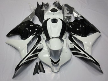 Lojas Carenagens Moto Honda CBR600RR 2009-2012 - Branco Preto Brilhante