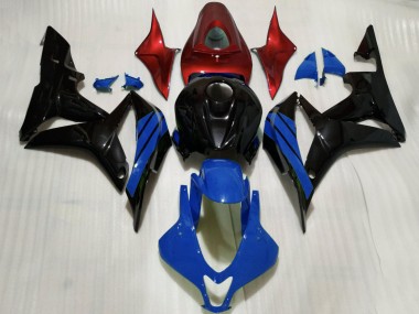 Lojas Carenagens Moto Honda CBR600RR 2007-2008 - Vermelho Azul Preto Brilhante