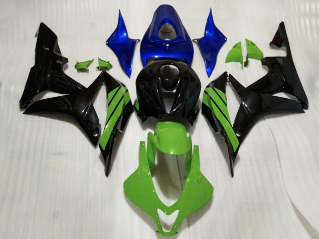 Lojas Carenagens Moto Honda CBR600RR 2007-2008 - Azul Verde Preto Brilhante