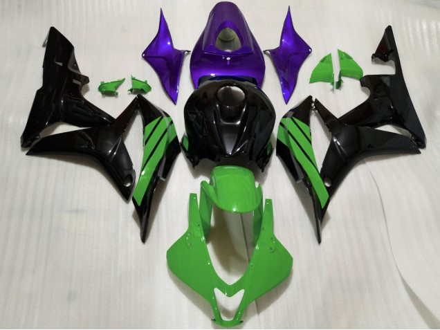 Lojas Carenagens Moto Honda CBR600RR 2007-2008 - Roxo Verde Preto Brilhante