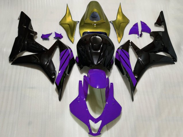 Lojas Carenagens Moto Honda CBR600RR 2007-2008 - Ouro Roxo Preto Brilhante