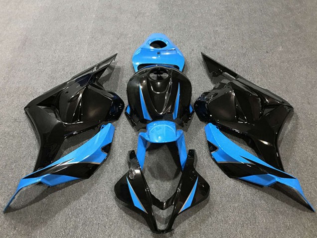 Lojas Carenagens Moto Honda CBR600RR 2009-2012 - Azul Celeste Preto Brilhante