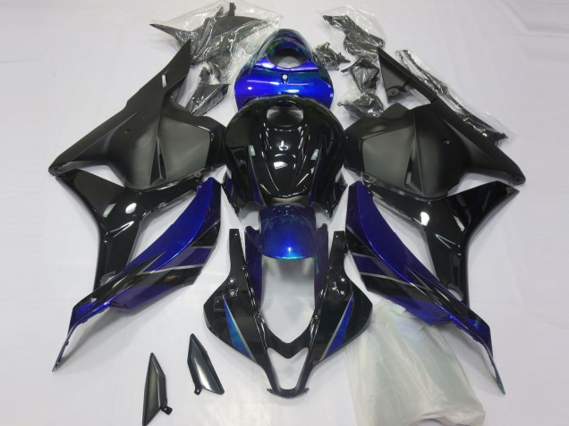 Lojas Carenagem Moto Honda CBR600RR 2009-2012 - Azul Preto Brilhante Preto Fosco