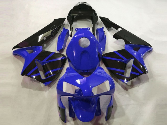 Lojas Carenagens Moto Honda CBR600RR 2003-2004 - Azul Preto Brilhante OEM Estilo