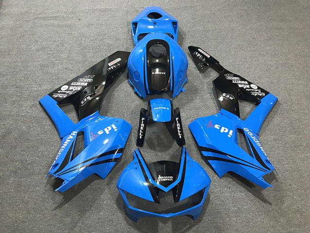Lojas Carenagens Moto Honda CBR600RR 2013-2023 - Azul Preto Brilhante