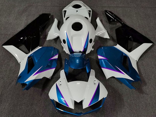 Lojas Carenagem Moto Honda CBR600RR 2013-2023 - Branco Azul Preto Brilhante