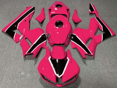 Lojas Carenagens Moto Honda CBR600RR 2013-2023 - Rosa Branco Preto Brilhante