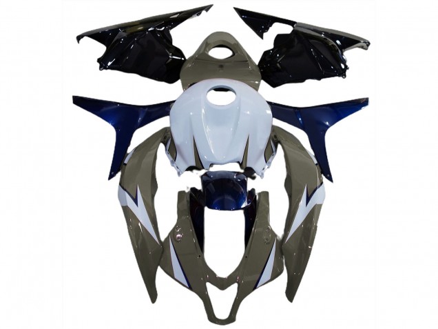 Lojas Carenagens Moto Honda CBR600RR 2009-2012 - Branco Cinzento Azul Preto Brilhante