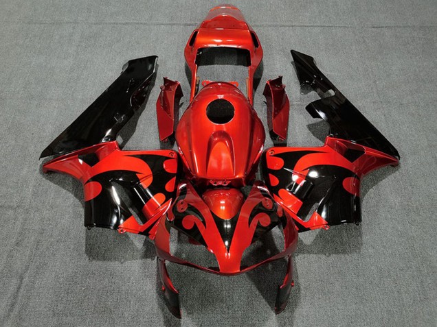 Lojas Carenagem Moto Honda CBR600RR 2003-2004 - Vermelho Preto Brilhante