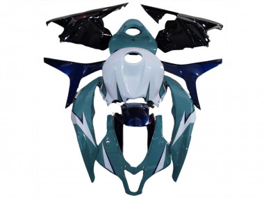 Lojas Kits Carenagem Moto Honda CBR600RR 2009-2012 - Branco Azul Preto Brilhante