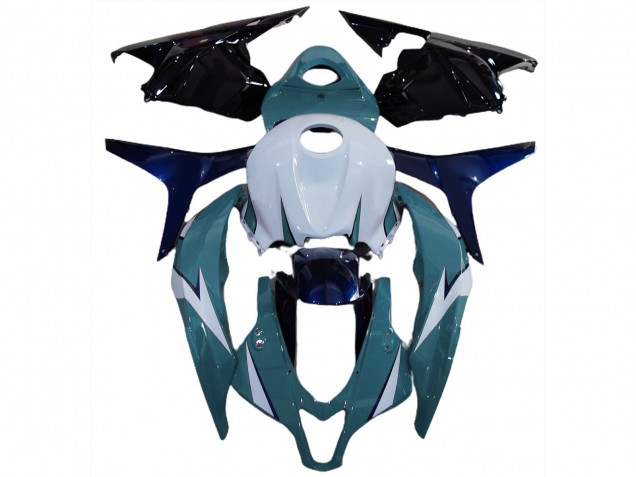 Lojas Kits Carenagem Moto Honda CBR600RR 2009-2012 - Branco Azul Preto Brilhante