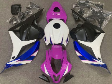 Lojas Carenagens Moto Honda CBR600RR 2009-2012 - Branco Rosa Azul Preto Fosco