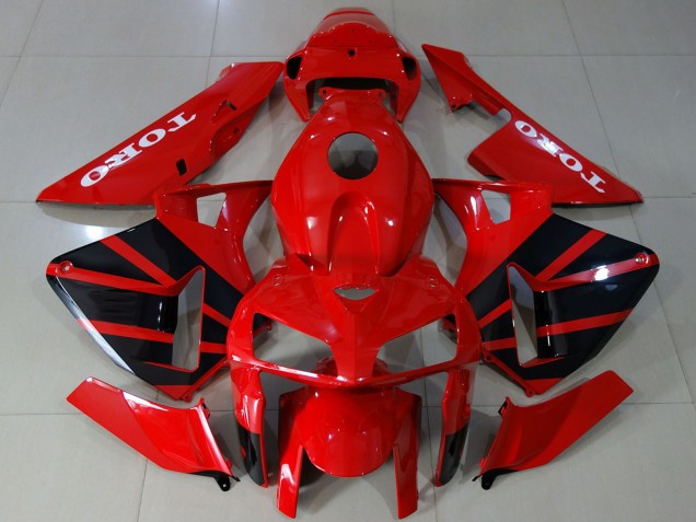 Lojas Carenagens Moto Honda CBR600RR 2005-2006 - Vermelho Brilhante Preto