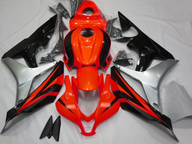 Lojas Carenagem Moto Honda CBR600RR 2007-2008 - Prata Vermelho Preto Brilhante OEM Estilo
