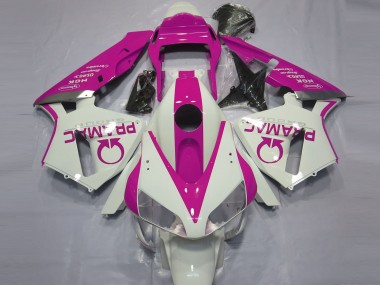 Lojas Carenagens Moto Honda CBR600RR 2003-2004 - Branco Rosa Pramac