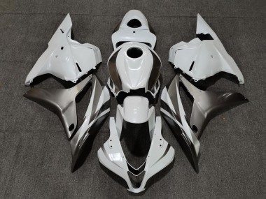 Lojas Carenagens Moto Honda CBR600RR 2009-2012 - Branco Prata Preto Brilhante