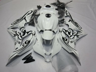 Lojas Carenagens Moto Honda CBR600RR 2007-2008 - Branco Preto