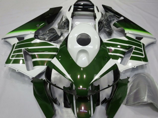 Lojas Carenagens Moto Honda CBR600RR 2003-2004 - Branco Verde Fade