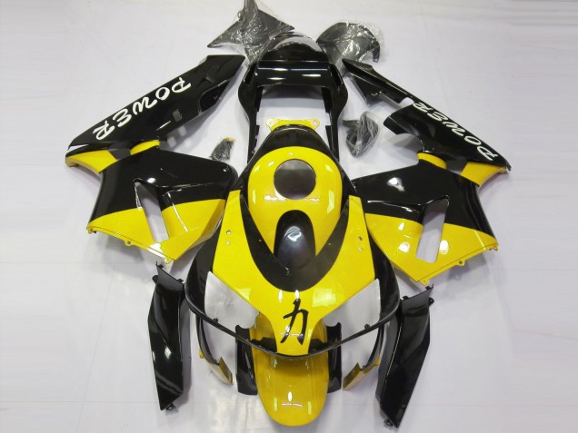 Lojas Carenagens Moto Honda CBR600RR 2003-2004 - Amarelo Preto Brilhante Power