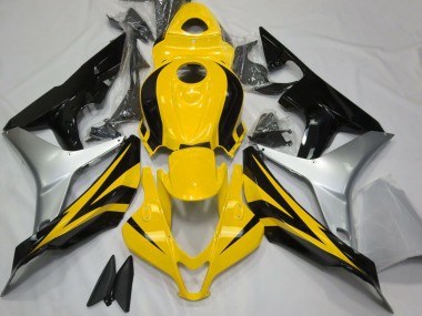 Lojas Carenagens Moto Honda CBR600RR 2007-2008 - Prata Amarelo Preto Brilhante