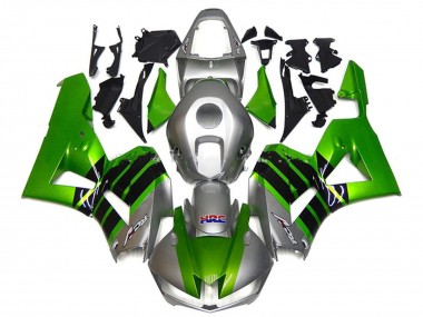 Lojas Carenagens Moto Honda CBR600RR 2013-2023 - Prata Verde Preto Brilhante HRC