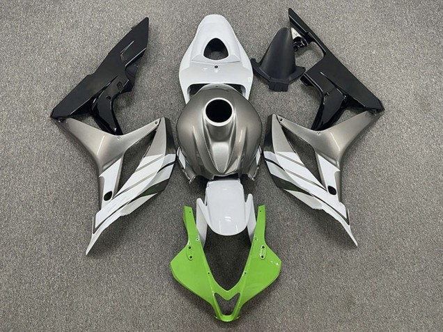 Lojas Carenagens Moto Honda CBR600RR 2007-2008 - Prata Branco Verde Preto Brilhante