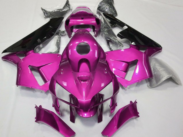 Lojas Carenagens Moto Honda CBR600RR 2005-2006 - Rosa Choque Preto CBR Estilo