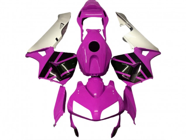 Lojas Carenagens Moto Honda CBR600RR 2003-2004 - Prata Rosa Choque Preto Brilhante