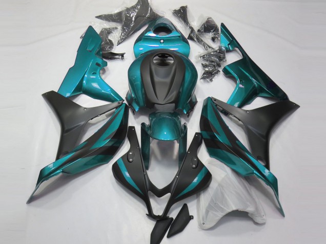 Lojas Carenagens Moto Honda CBR600RR 2007-2008 - Azul Claro Preto Fosco