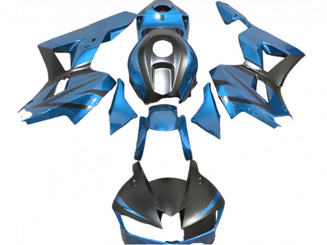 Lojas Carenagens Moto Honda CBR600RR 2013-2023 - Azul Claro Preto Fosco