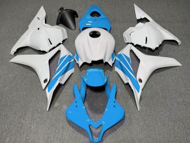 Lojas Carenagens Moto Honda CBR600RR 2009-2012 - Branco Azul Claro Listra