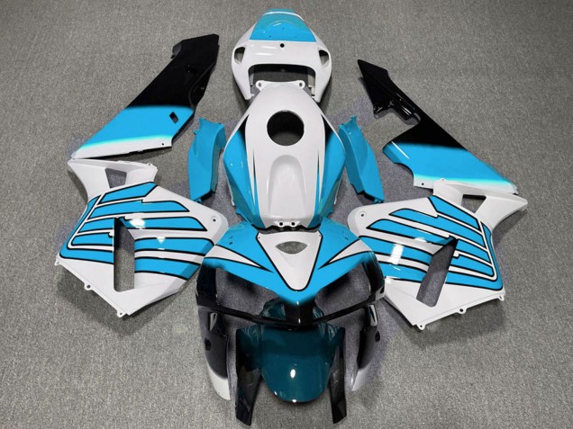 Lojas Carenagens Moto Honda CBR600RR 2005-2006 - Branco Azul Claro Asas
