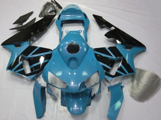 Lojas Carenagens Moto Honda CBR600RR 2003-2004 - Azul Claro Preto Brilhante