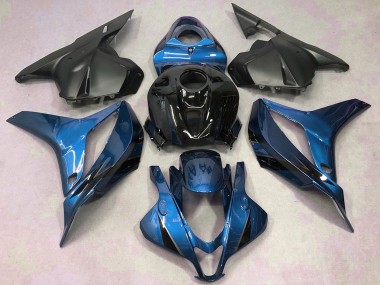 Lojas Carenagens Moto Honda CBR600RR 2009-2012 - Azul Preto Brilhante Preto Fosco
