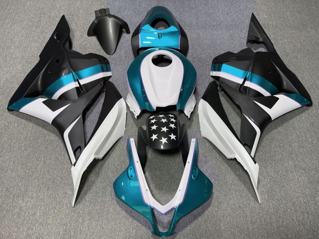 Lojas Carenagens Moto Honda CBR600RR 2009-2012 - Branco Azul Preto Fosco Estrela