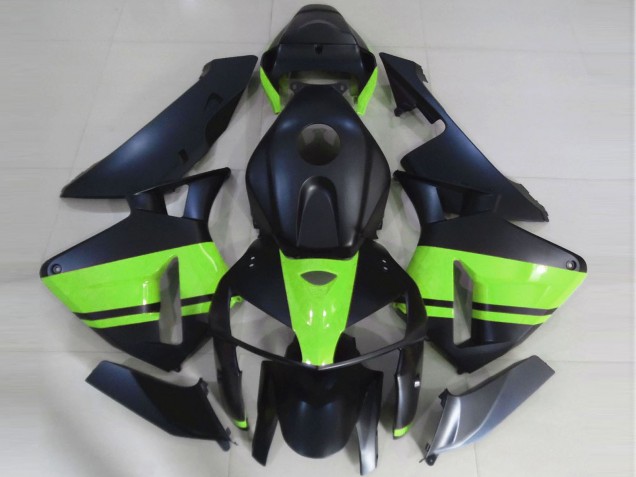 Lojas Carenagens Moto Honda CBR600RR 2005-2006 - Preto Fosco Verde Claro