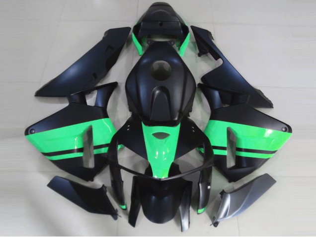 Lojas Carenagens Moto Honda CBR600RR 2005-2006 - Preto Fosco Especial Verde