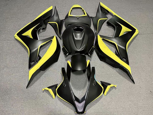 Lojas Carenagens Moto Honda CBR600RR 2007-2008 - Amarelo Preto Fosco