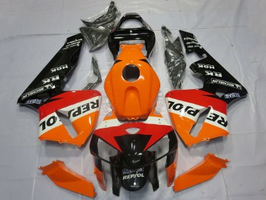 Lojas Carenagens Moto Honda CBR600RR 2005-2006 - Laranja Vermelho Branco Preto Repsol OEM Estilo
