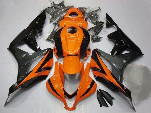 Lojas Carenagens Moto Honda CBR600RR 2007-2008 - Laranja Cinzento Preto Brilhante