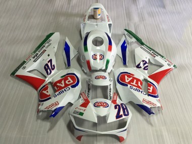 Lojas Carenagens Moto Honda CBR600RR 2013-2023 - Branco Vermelho Azul Pata 28