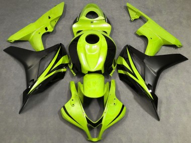 Lojas Carenagens Moto Honda CBR600RR 2007-2008 - Amarelo Néon Preto Fosco OEM Estilo