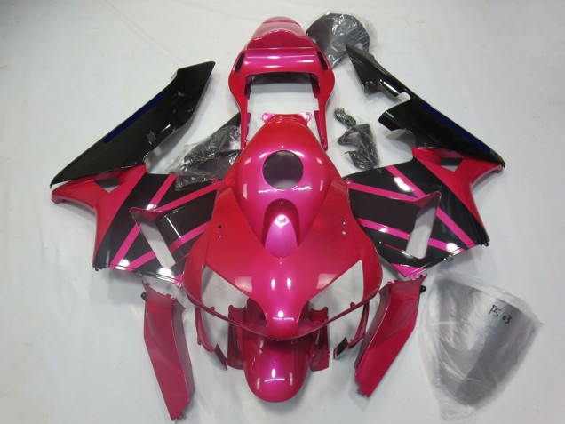 Lojas Carenagens Moto Honda CBR600RR 2003-2004 - Rosa Preto Brilhante