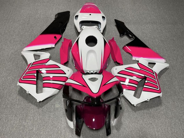 Lojas Carenagens Moto Honda CBR600RR 2005-2006 - Branco Rosa Asas